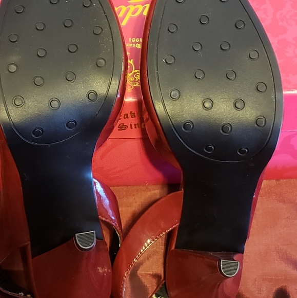 Candies Red Patent Leather Heels - Picture 5 of 7